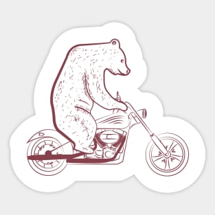 Bear on a motorcycle Sticker